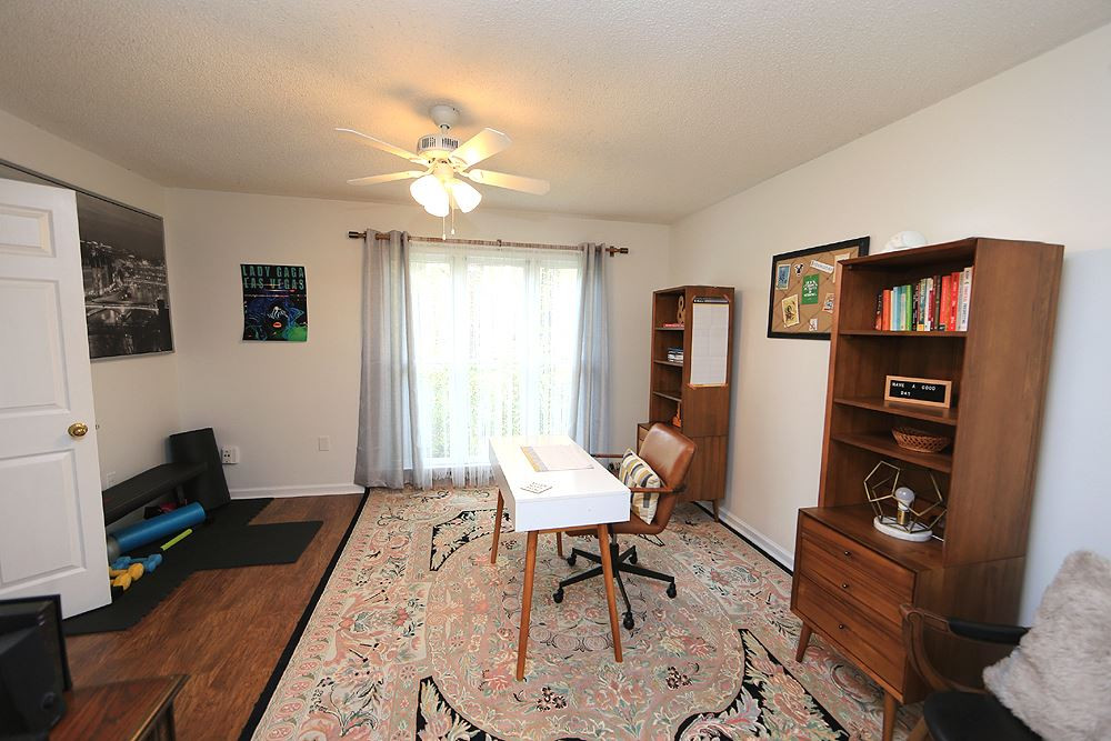 3821 Carnegie Lane Raleigh, NC 27612 - Photo 11 of 18 Bedroom on main floor with private bath. Can be used as a master suite or as office/exercise room. First Floor Bedroom