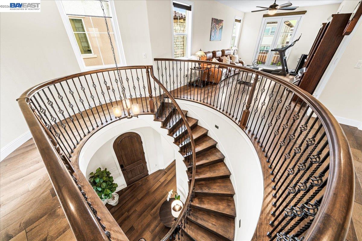205 Zinnia Court San Ramon, CA 94582 - Photo 18 of 40 a view of entryway with wooden floor and stairs