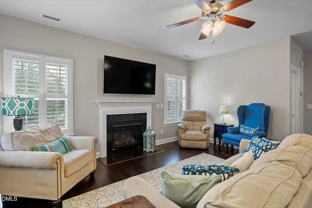 a balcony view with a seating space