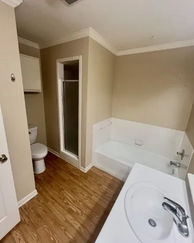 a bathroom with a sink and toilet