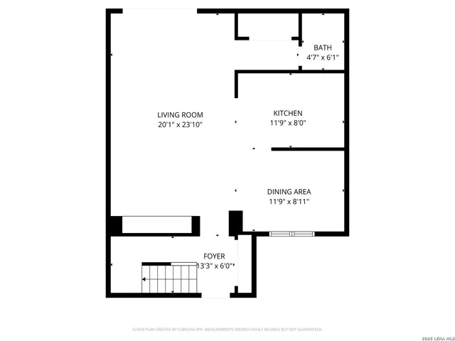 a picture of a bench in front of a door