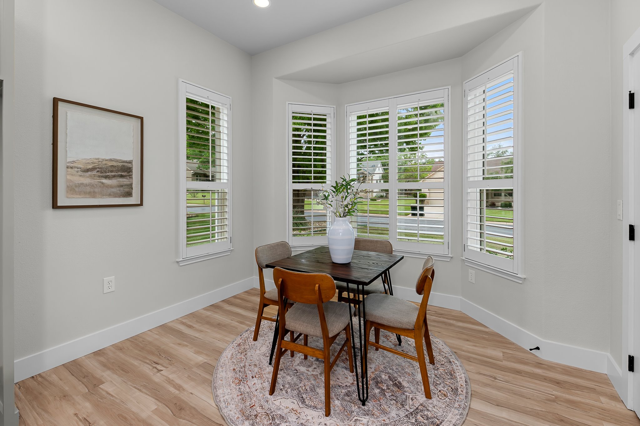 130 Crepe Myrtle Lane Georgetown, TX 78633 - Photo 23 of 40 Breakfast room graced by plantation shutters