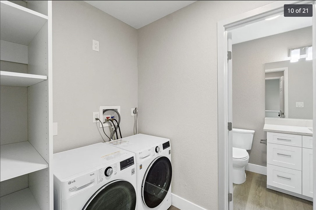 1024 Mission Drive, Unit B Costa Mesa, CA 92626 - Photo 11 of 15 a utility room with dryer and washer