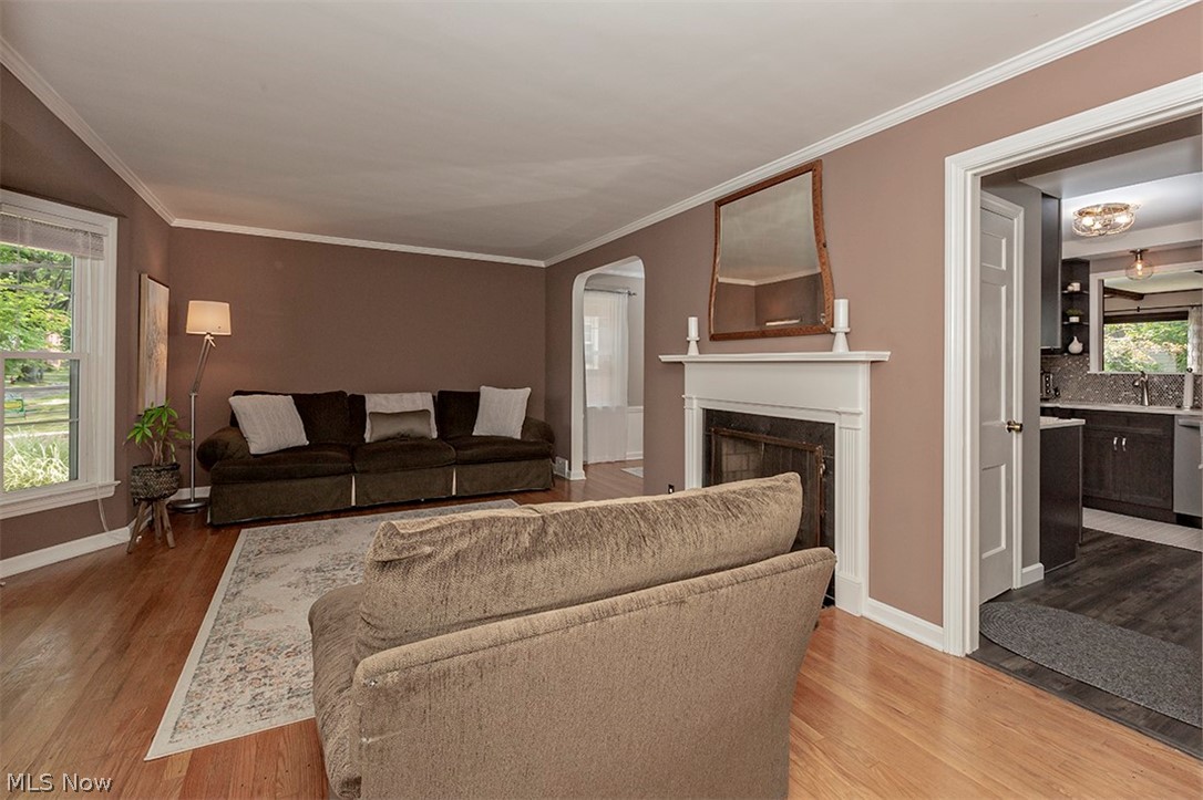 4202 Bushnell Road University Heights, OH 44118 - Photo 35 of 35 Living Room with fireplace and open floor plan on main level.