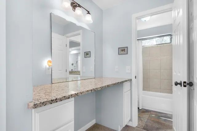 a view of workspace with a window