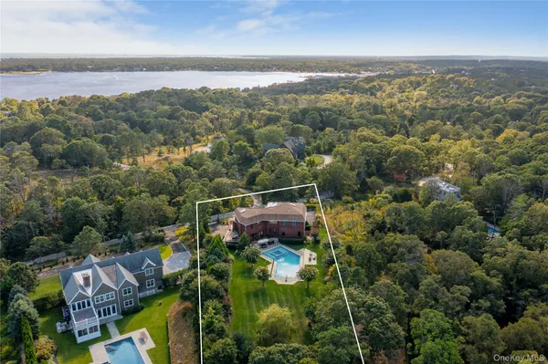 an aerial view of multiple house