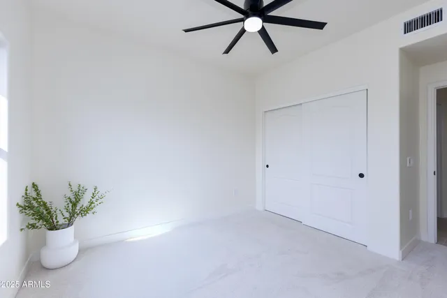 a view of a small space with a potted plant
