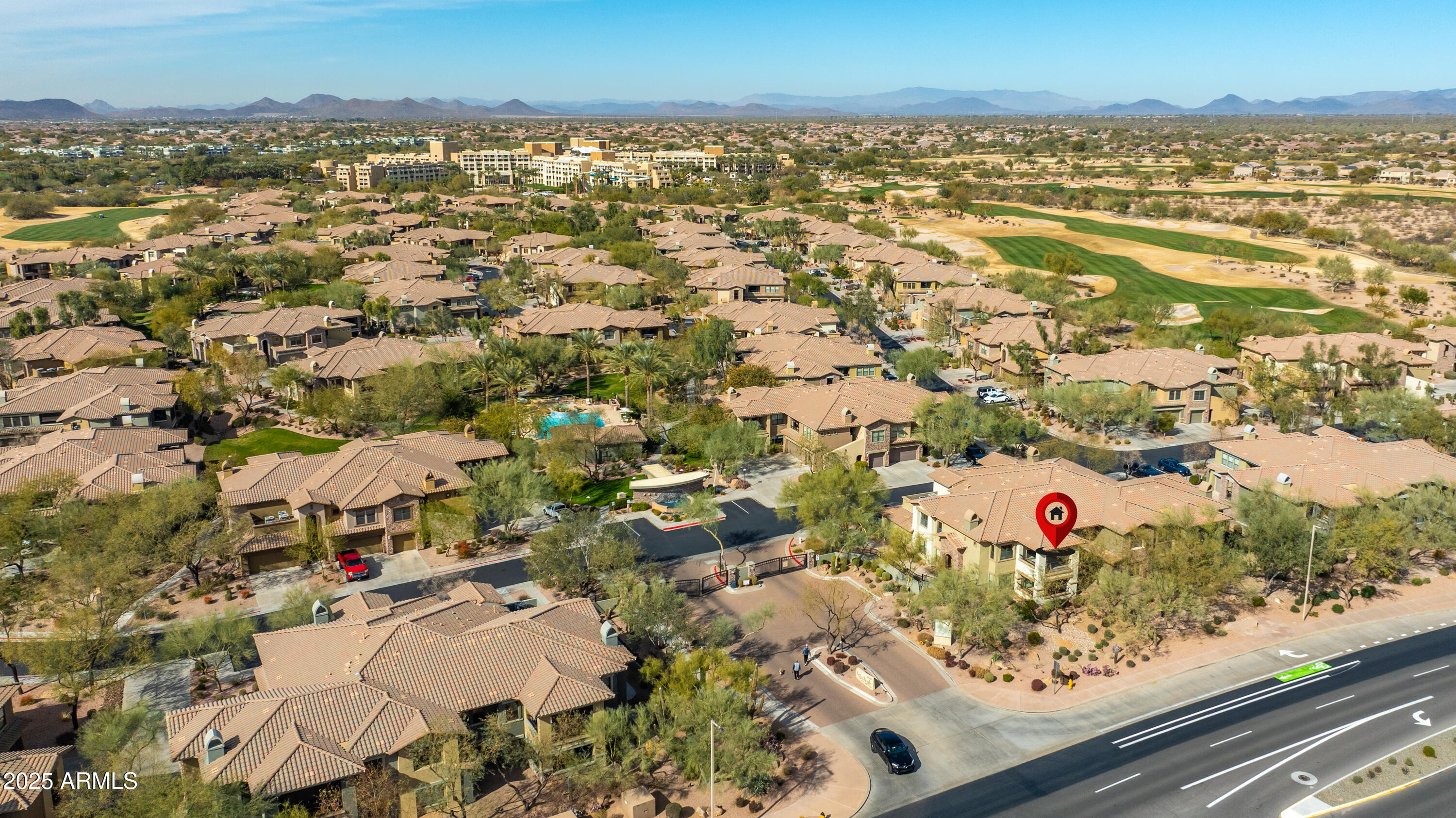 21320 North 56th Street, Unit 2001 Phoenix, AZ 85054 - Photo 33 of 45 an aerial view of residential houses with outdoor space