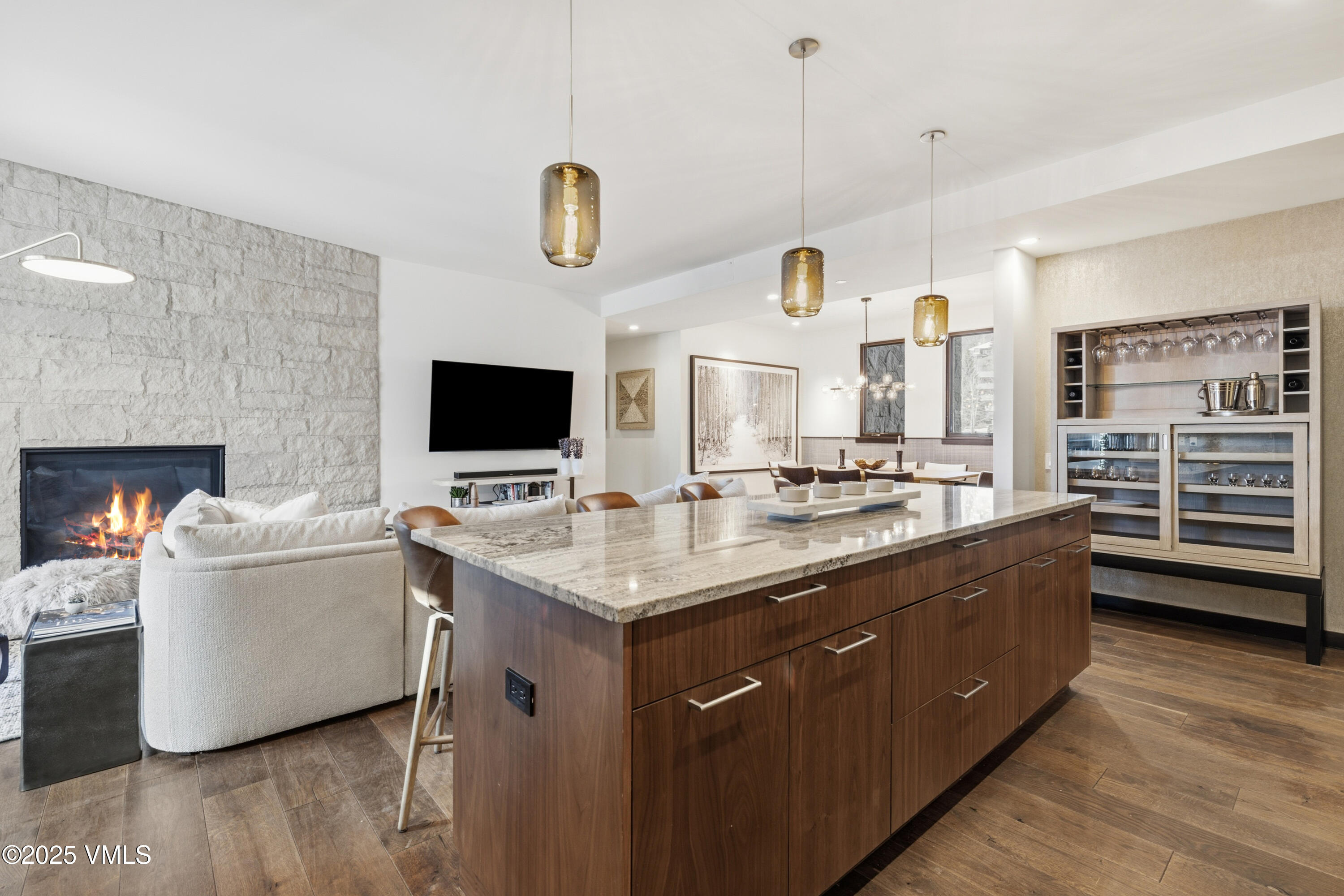 701 West Lionshead Circle, Unit E307 Vail, CO 81657 - Photo 15 of 36 Open Living and Kitchen Area (SIDE #1)