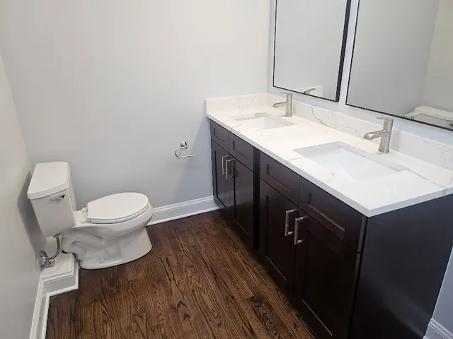 a bathroom with a sink and a toilet