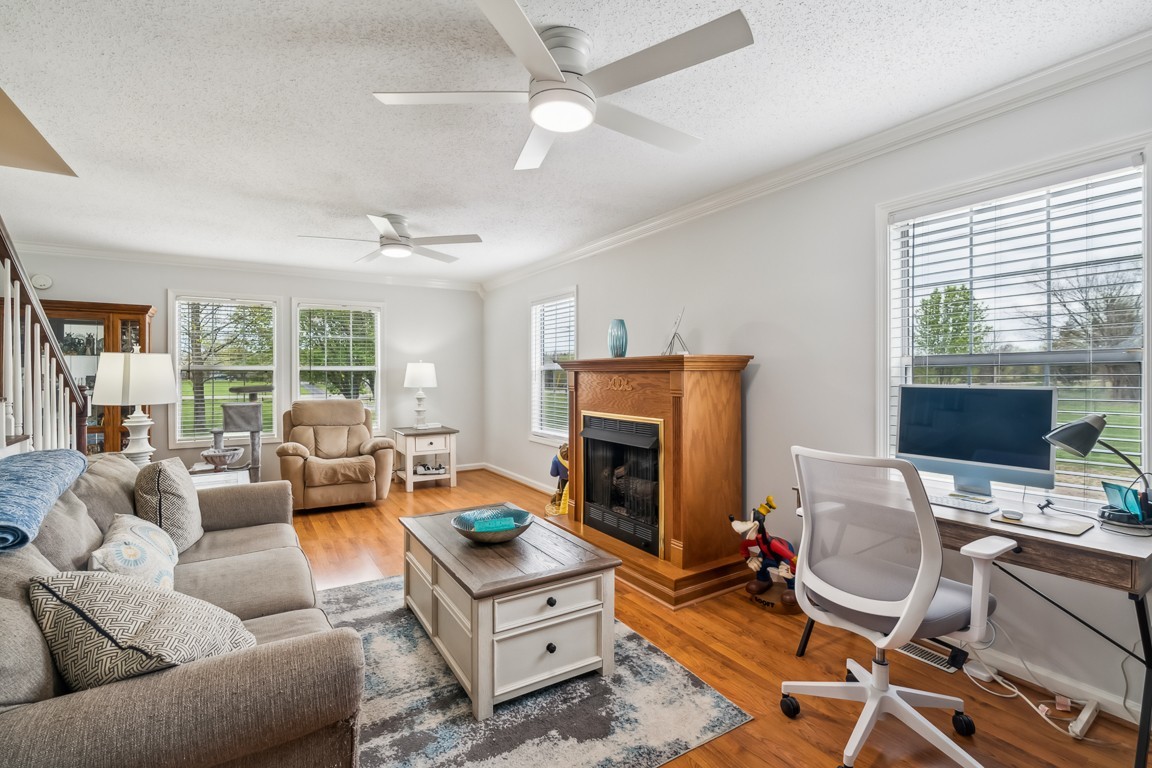 2752 Thompson Road Murfreesboro, TN 37128 - Photo 11 of 32 Living room with gas log fireplace. Propane tank on site.