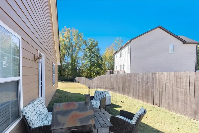 a view of an outdoor space with a patio