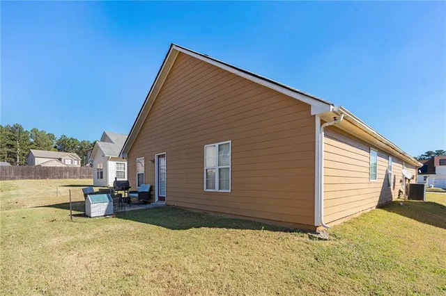 a backyard of a house