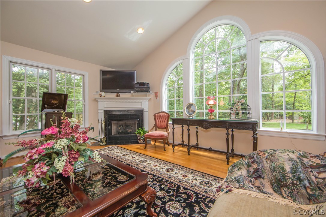 12941 Spring Run Road Midlothian, VA 23112 - Photo 22 of 48 a living room with furniture fireplace and a large window