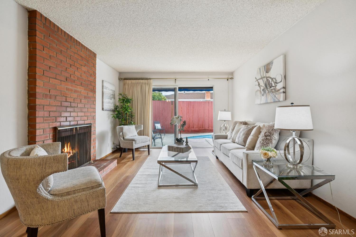 821 Raintree Drive San Jose, CA 95129 - Photo 18 of 58 Photo with digitally enhanced fireplace.