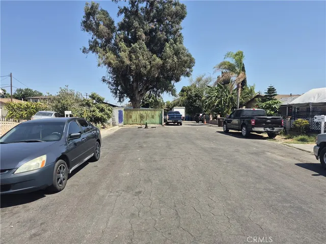 a car parked on the side of a street