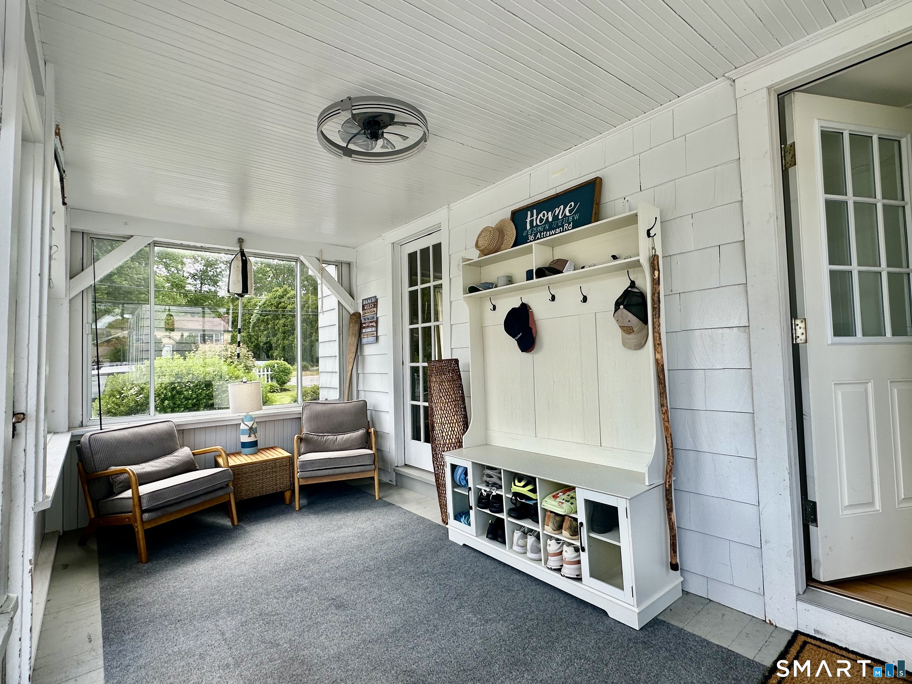 36 Attawan Road East Lyme, CT 06357 - Photo 13 of 40 Ceiling Fan and Light, Hall Tree, Sunshine!