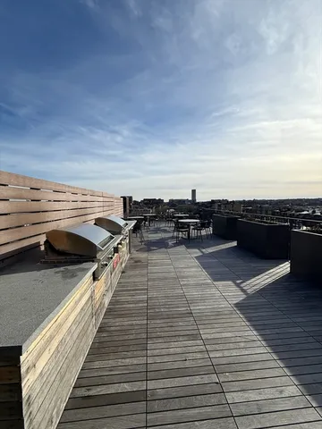 a view of terrace and city view