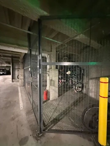 a view of a porch with a door