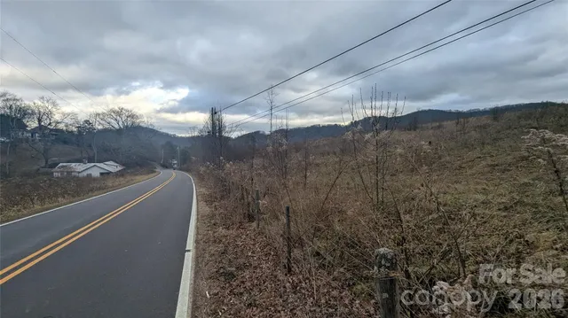 a view of a city with a yard