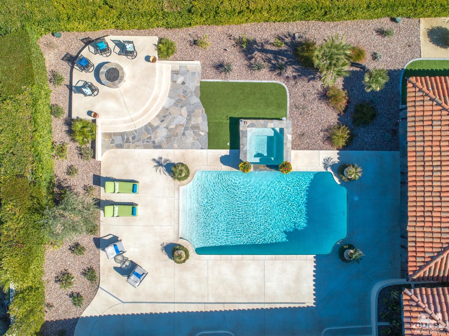 40757 Thunderbird Road Rancho Mirage, CA 92270 - Photo 69 of 70 an aerial view of a house with a swimming pool
