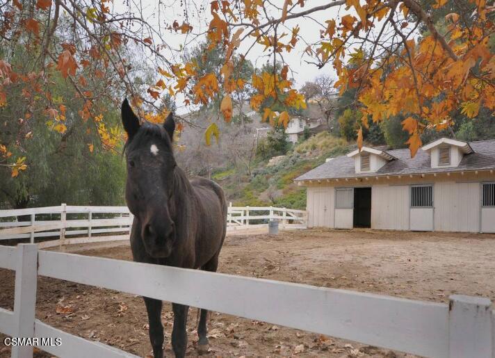 5537 Round Meadow Road Hidden Hills, CA 91302 - Photo 17 of 17 a view of a house with a backyard