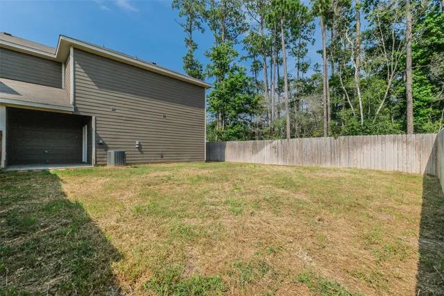 a backyard of a house