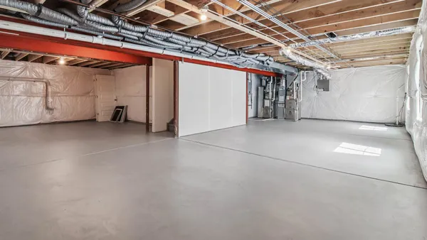 a view of a garage