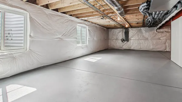 a view of a garage