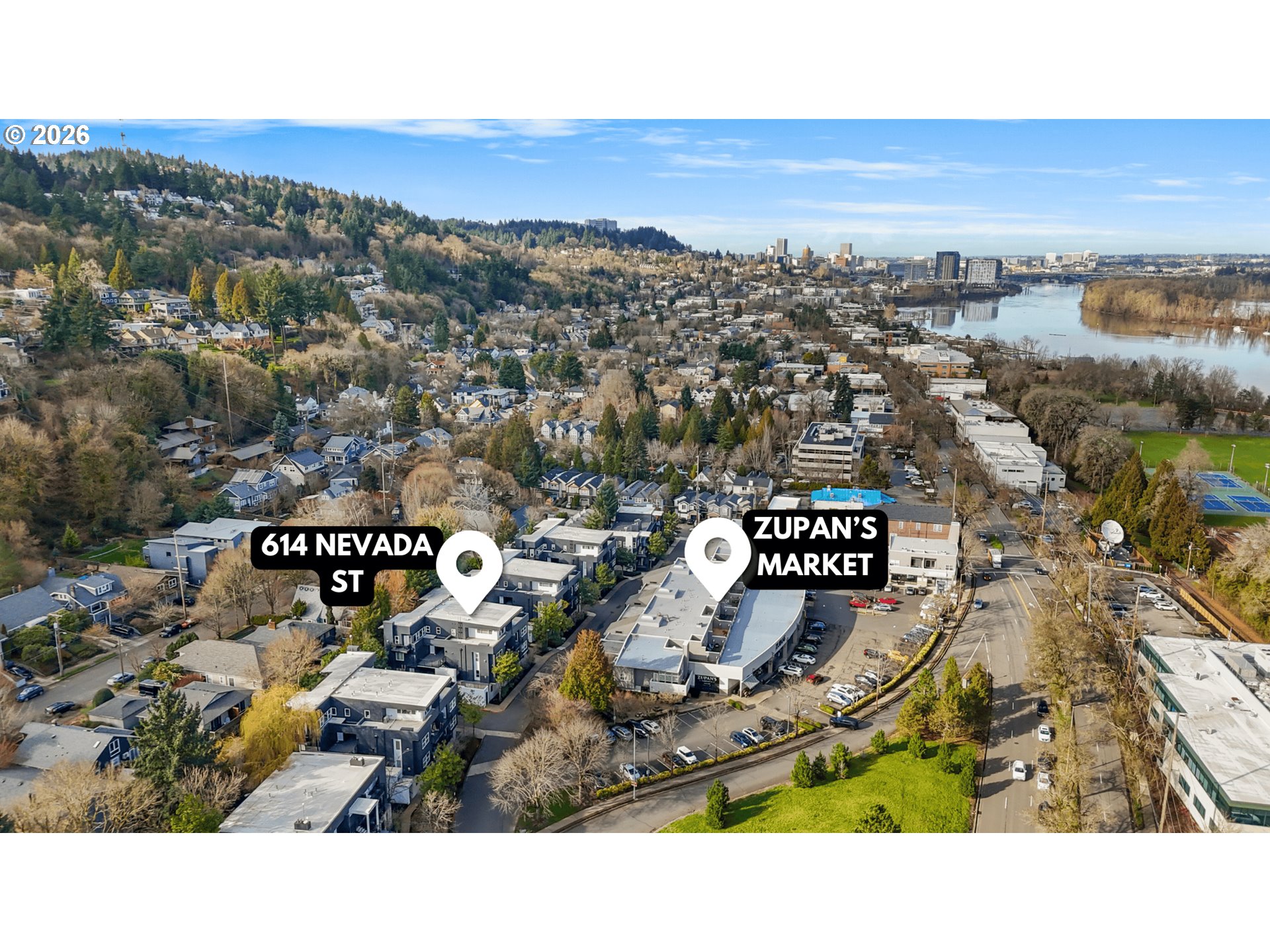614 South Nevada Street, Unit B Portland, OR 97219 - Photo 4 of 29 a view of city and mountain