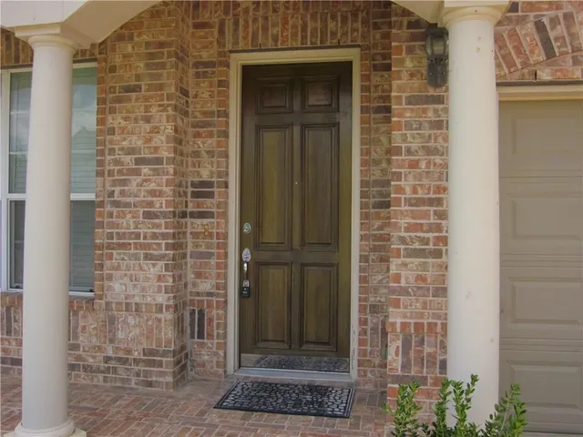 a view of a door of the house
