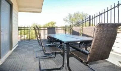 a view of a street with a houses