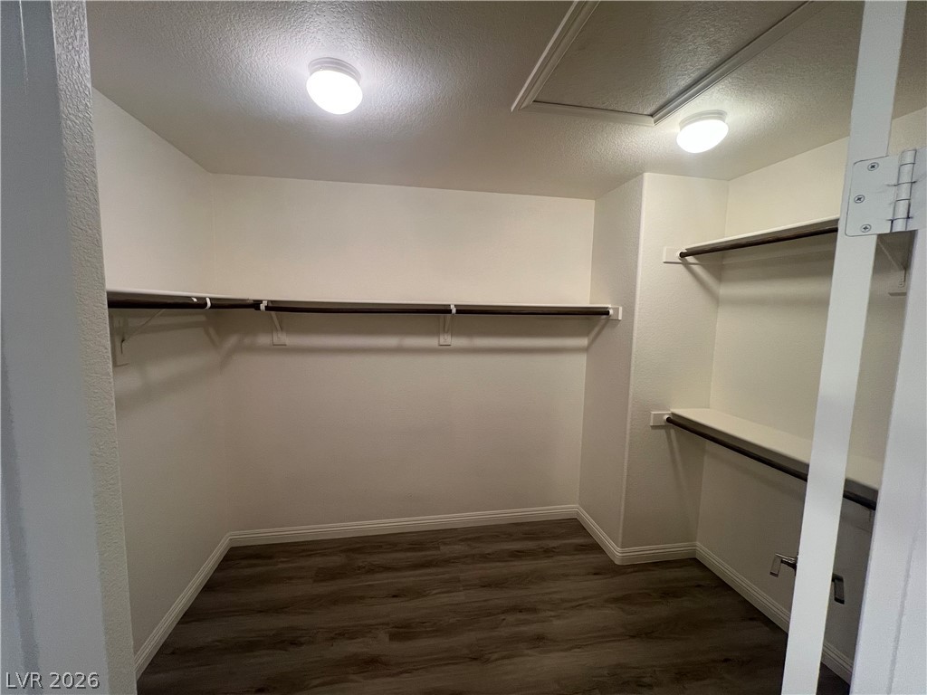 9581 Aberdeen Ridge Court Las Vegas, NV 89148 - Photo 25 of 25 A spacious walk-in closet with ample hanging space and attractive flooring.