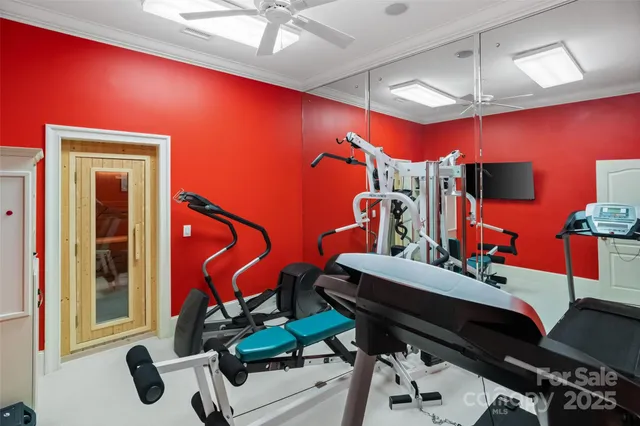 a room with furniture