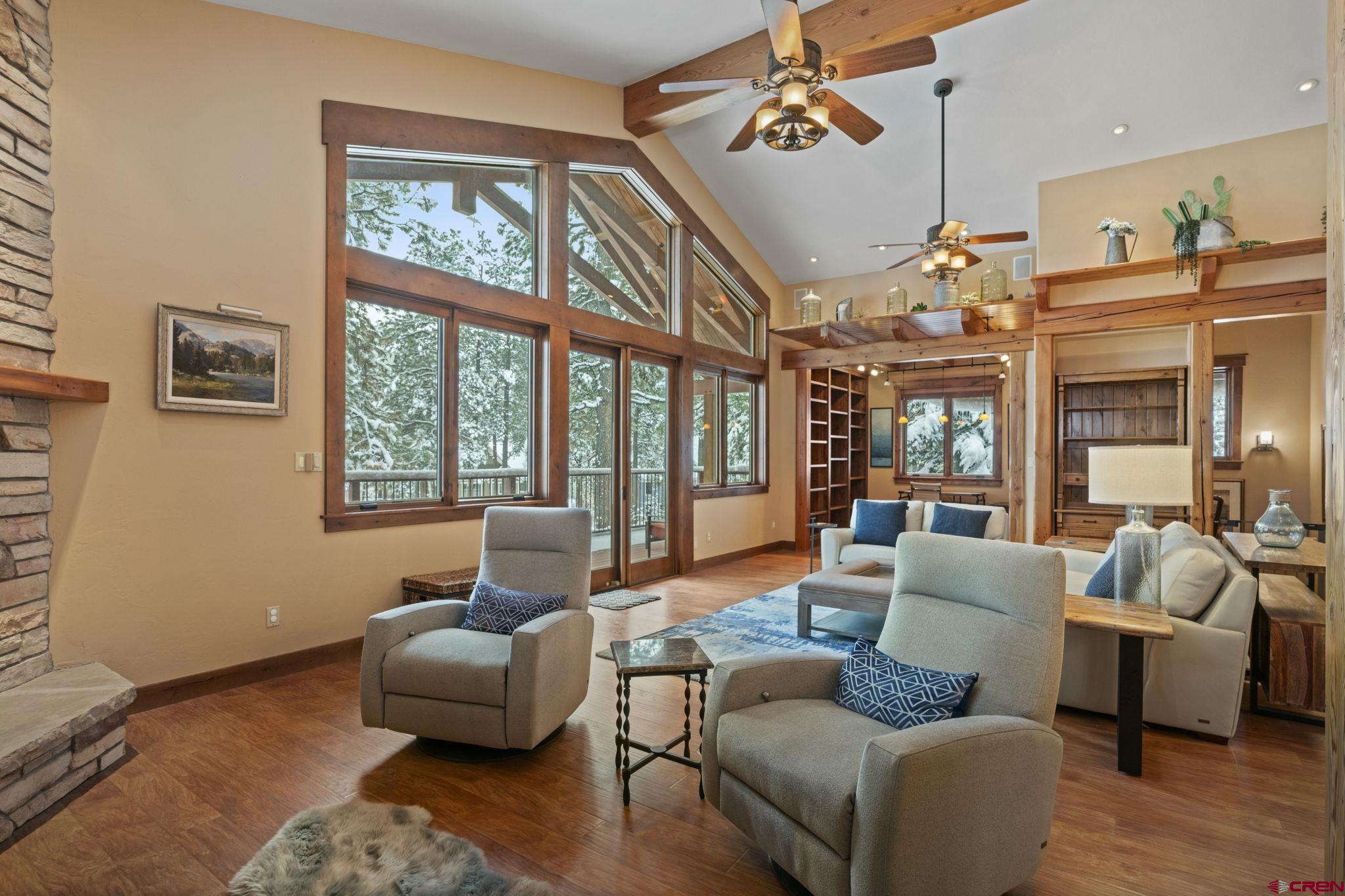 680 The Golden Dipper Road Durango, CO 81301 - Photo 7 of 35 a living room with furniture and a large window