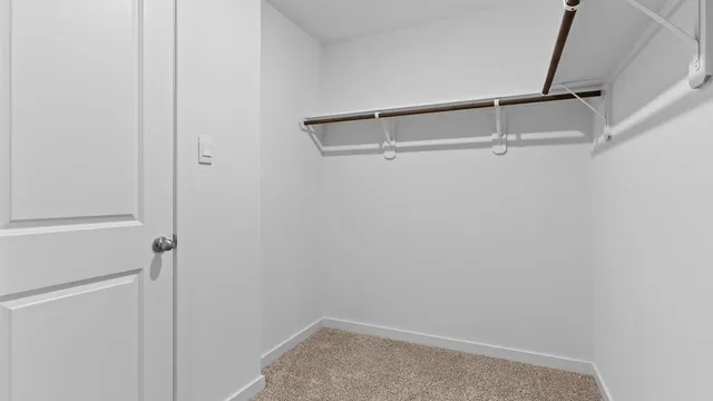 a view of small space with racks on the wall