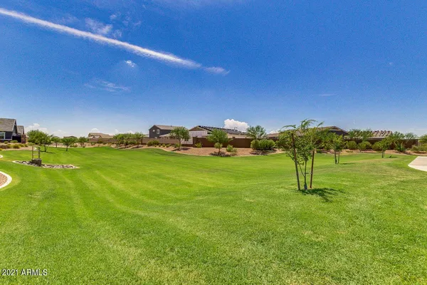 a view of a grassy field