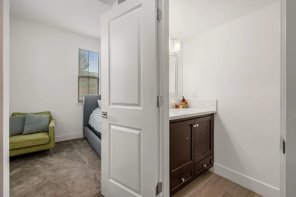 a room with furniture and a window