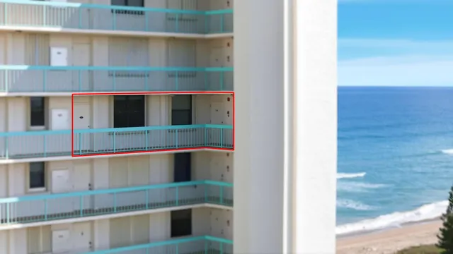 a hallway with a view of living room