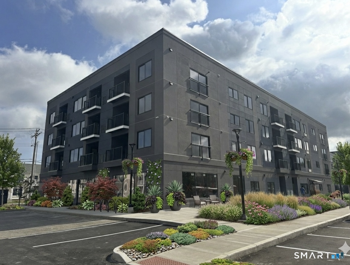 a front view of a building