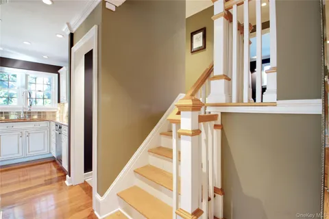 a view of an entryway with staircase