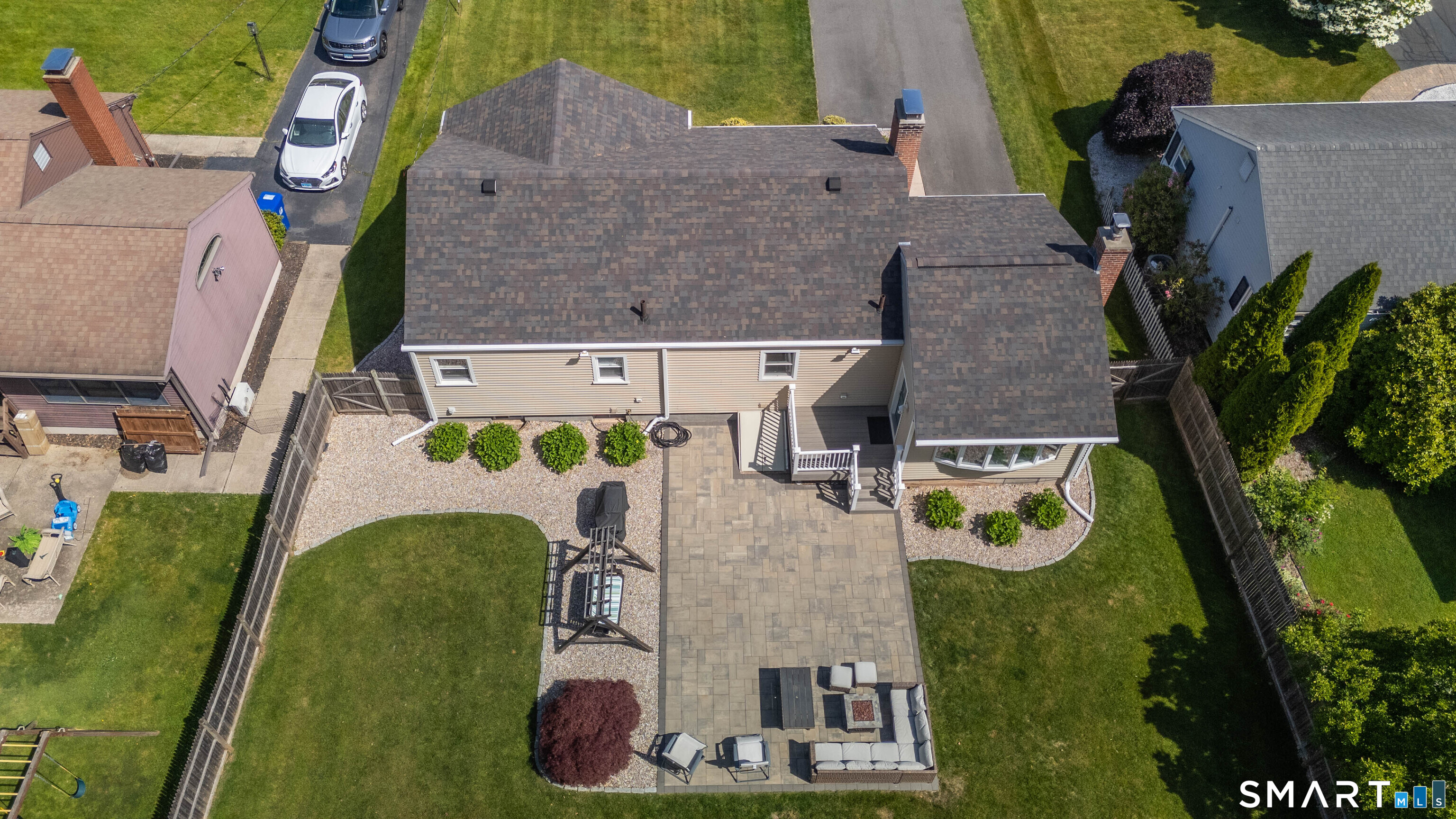 87 Lydall Road Newington, CT 06111 - Photo 30 of 35 an aerial view of a house with garden space and swimming pool