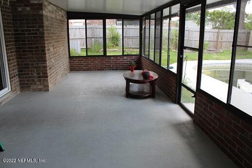 glassed rear porch