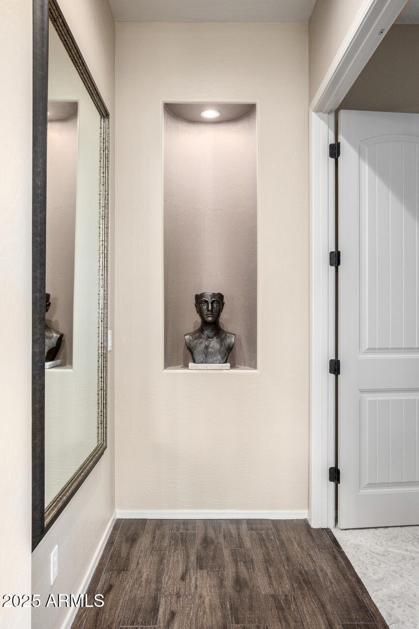 1822 North Waverly Mesa, AZ 85207 - Photo 38 of 91 a view of a hallway with wooden floor and front door