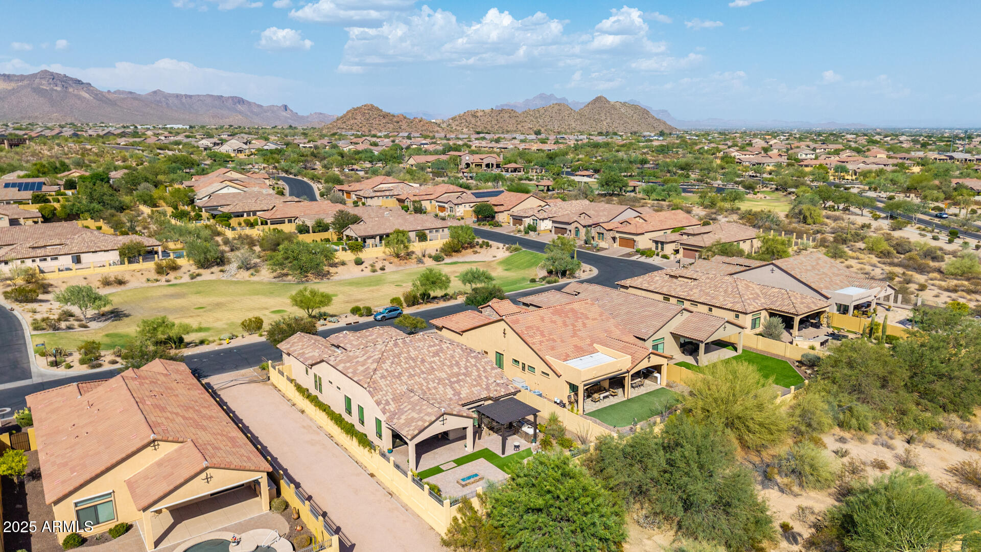 1822 North Waverly Mesa, AZ 85207 - Photo 85 of 91 an aerial view of residential houses with outdoor space and trees