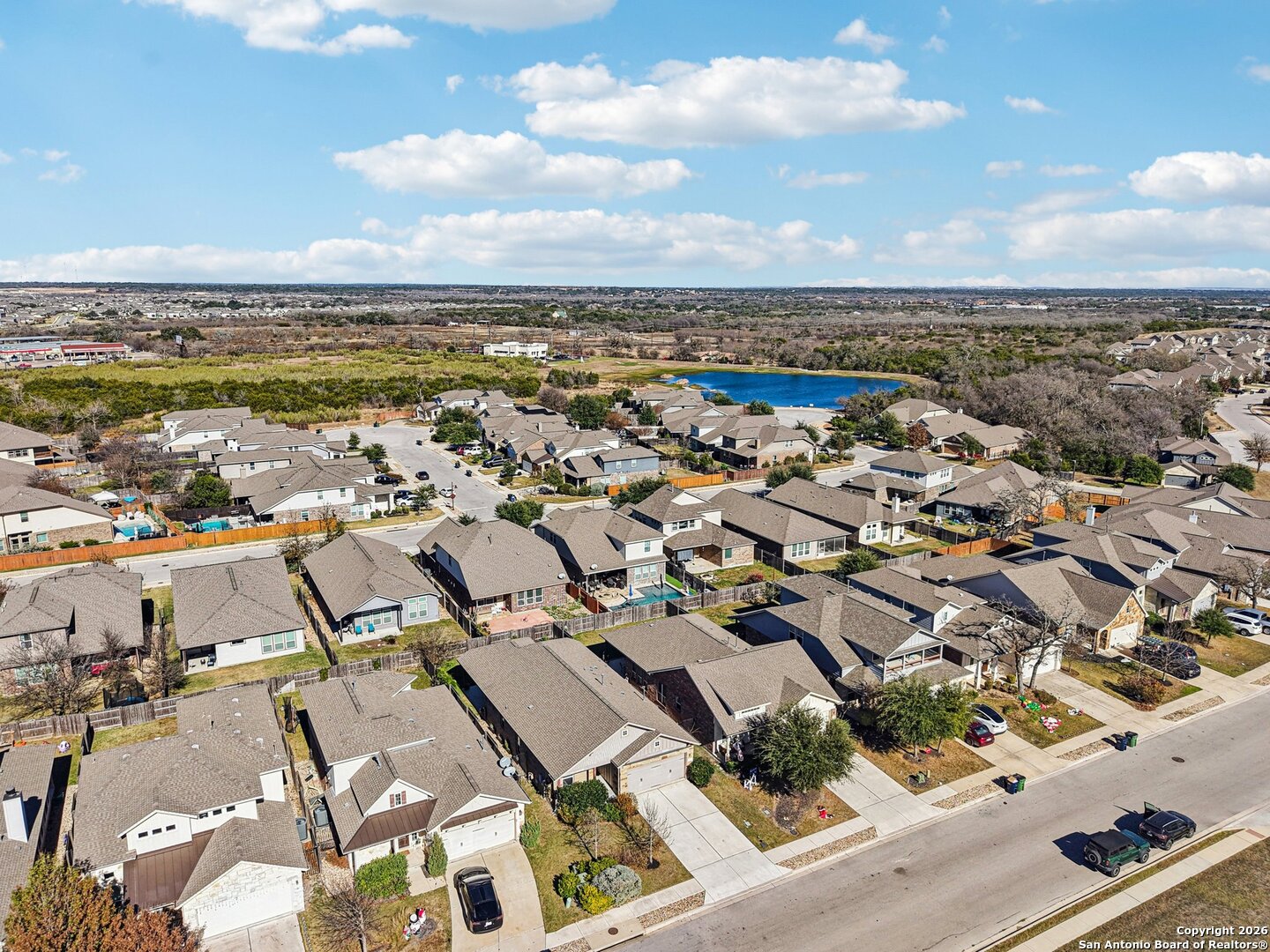 732 Bonnet Boulevard Georgetown, TX 78628 - Photo 44 of 55 an aerial view of residential building with parking space