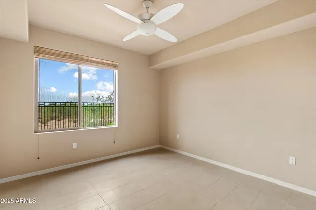 an empty room with a window