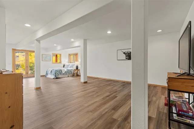 a view of livingroom with furniture and wooden floor