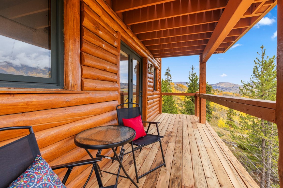 1007 Blue Ridge Road Silverthorne, CO 80498 - Photo 22 of 50 a balcony with table and chairs