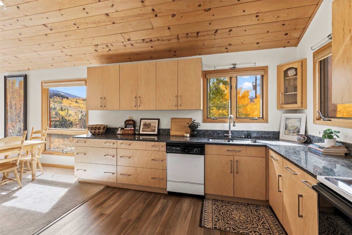 1007 Blue Ridge Road Silverthorne, CO 80498 - Photo 38 of 50 a kitchen with a sink window and cabinets